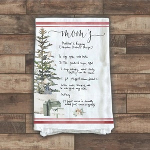 Recipe Tea Towel Personalized Gift for Her Mothers Day Gift from Daughter Housewarming Gift for Grandmother Gift for Grandma Gift for Mom