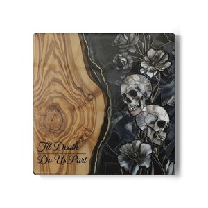 Personalized Glass Charcuterie Board Wood Marble Look Custom Cutting Board Halloween Gift Wedding Gift for Couple Engagement Anniversary image 13