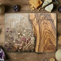 Personalized Charcuterie Board Wildflower Wood Look Cutting Board Unique Wedding Gift For Couple Bridal Shower Gift Engagement Gift for Her