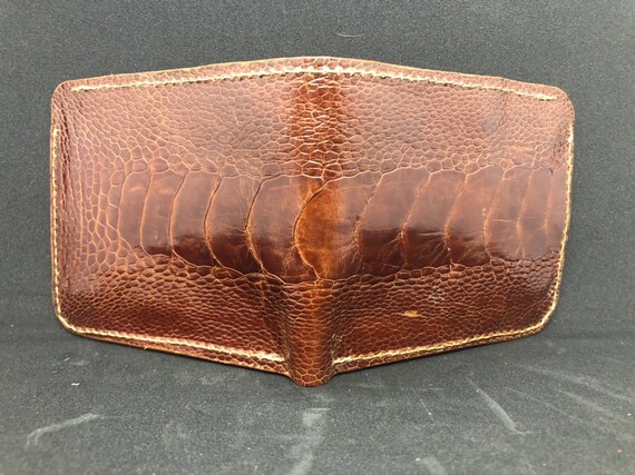 Ostritch Leg And Horween Leather Wallet - Horween Leather Wallet Ostritch Leg And Horween Leather Wallet - Horween Leather Wallet