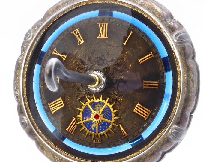Antique Timepiece Drop Spindle No.254 - Circa 1780-1850 English Watch Dial and Components - Free Shipping (US)
