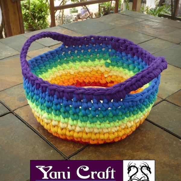 Rainbow Woven Basket Etsy UK
