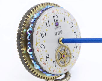 Antique Timepiece Support Spindle No.193 - Steampunk Tahkli Style, c1930 Swiss Moeris Watch Dial - Free Shipping (US Only)