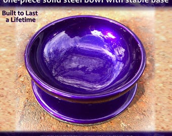Steel Support Bowl for Spinning: One-Piece Bowl with Stable Base - in Illusion Purple