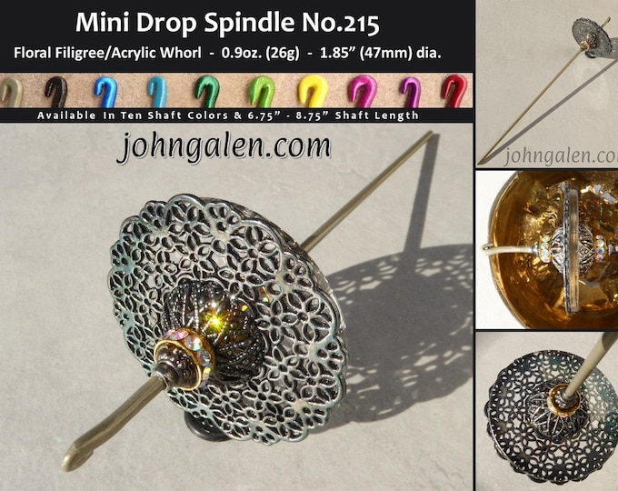 MINI Drop Spindle No.215 - 0.9oz (26g) - Choose From 10 Shaft Colors - Free Shipping (US)