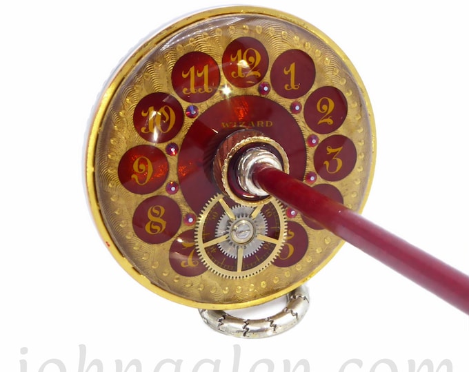 Antique Timepiece Support Spindle No.187 - Tibetan Size-Steampunk Style - c.1920 Wizard Watch Dial - Free Shipping (US Only)