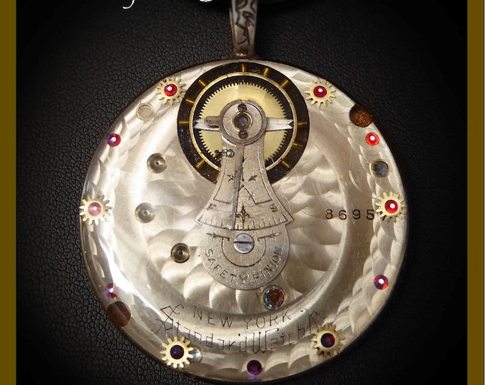 Antique Timepiece (Steampunk) Pendant No.25 - 1897 New York Standard Watch Co., USA - FREE SHIPPING