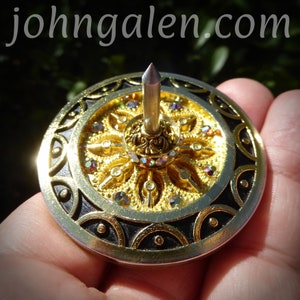 Tibetan Style Support Spindle No.660 Golden Alloy Pendants, Crystals, Un-coated Steel Shaft FREE SHIPPING US Only image 4