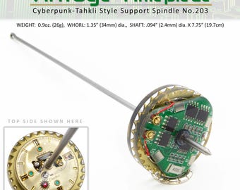 Vintage Timepiece Support Spindle No.203 - Cyberpunk Tahkli Style - c1965 Timex-Electric Watch Dial
