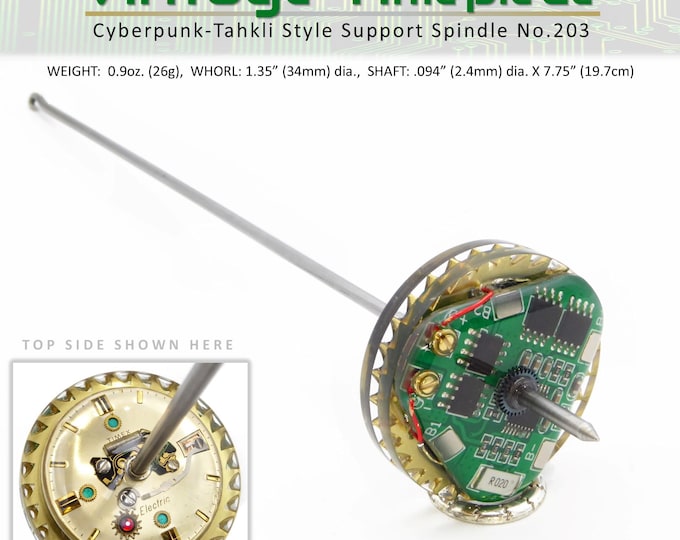 Vintage Timepiece Support Spindle No.203 - Cyberpunk Tahkli Style - c1965 Timex-Electric Watch Dial