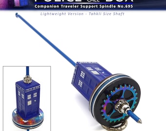 Support Spindle No.695 - POLICE Public Call BOX - Light Weight Tahkli - 10 Shaft Colors