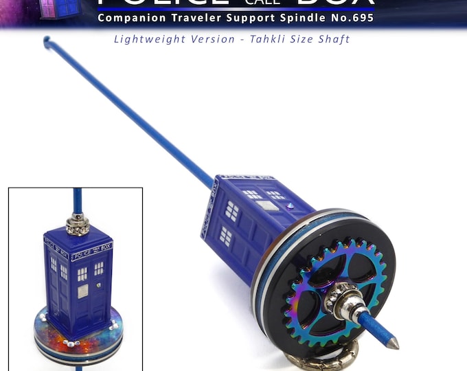 Support Spindle No.695 - POLICE Public Call BOX - Light Weight Tahkli - 10 Shaft Colors
