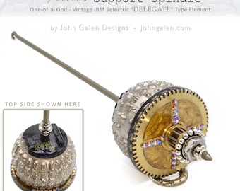 Support Spindle No.678 - Vida's Vintage IBM Selectric Typeball - DELEGATE 96 Font - Champagne Steel Shaft