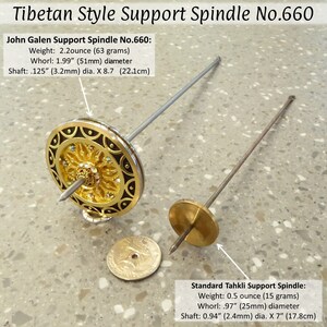 Tibetan Style Support Spindle No.660 Golden Alloy Pendants, Crystals, Un-coated Steel Shaft FREE SHIPPING US Only image 2