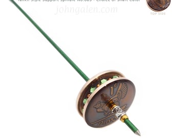 No.683 - Vintage 1968 Ireland Penny Coin - Tahkli Style Support Spindle - FREE SHIPPING