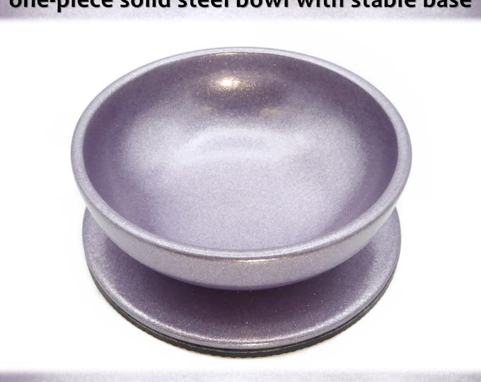 Support Bowl for Spinning: One-Piece Solid Steel Bowl with Stable Base - in Enchanted Lilac