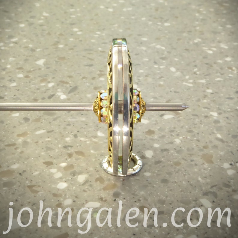 Tibetan Style Support Spindle No.660 Golden Alloy Pendants, Crystals, Un-coated Steel Shaft FREE SHIPPING US Only image 6