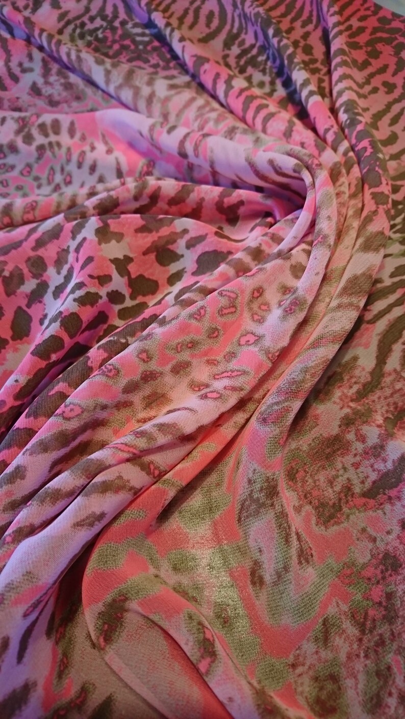 Animal print Chiffon fabric