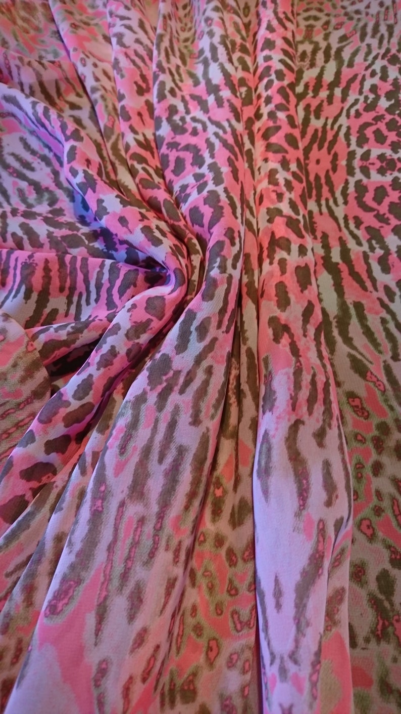 Animal print Chiffon fabric