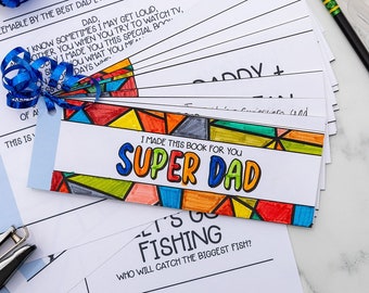 Super Dad Coupon and Activity Book Printable, Kids Gift for Father's Day, Kids Coupon Book, Printable Coupon Book for Kids, Instant Download