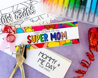 Super Mom Coupon and Activity Book Printable, Kids Gift for Mom, Kids Coupon Book, Printable Coupon Book for Kids,Instant Download