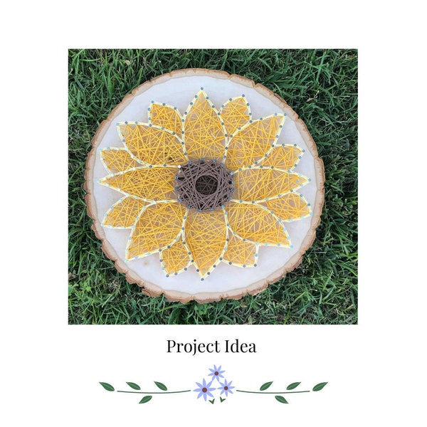 Sunflower String Art Template, pattern, DIGITAL DOWNLOAD