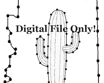 Arizona mit Kaktus String Art Template, Muster, DIGITAL DOWNLOAD