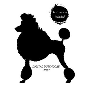 Poodle String Art Template, pattern, DIGITAL DOWNLOAD