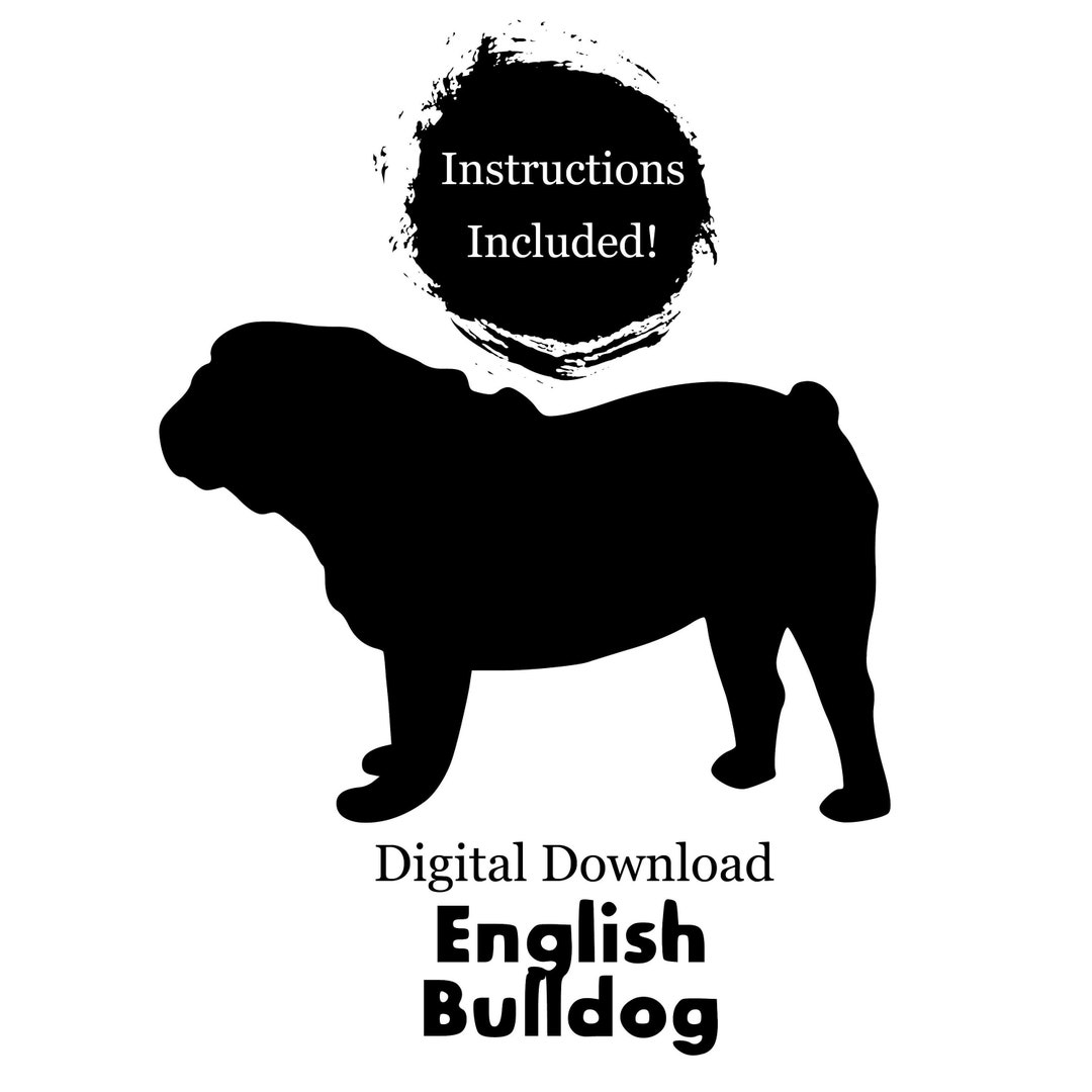 English Bulldog String Art Template, Pattern, DIGITAL DOWNLOAD - Etsy