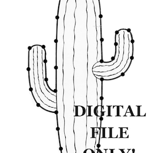 Cactus String Art Template, pattern, DIGITAL DOWNLOAD