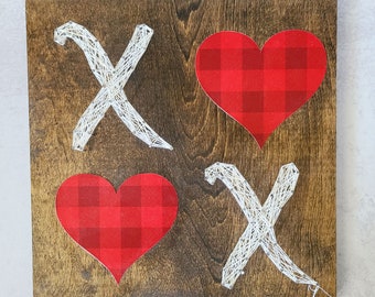 XOXO String Art Wood Sign