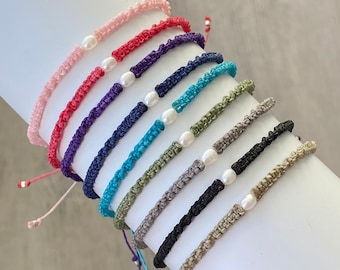 KELITCH Boho Friendship Bracelet Stack Silk Adjustable