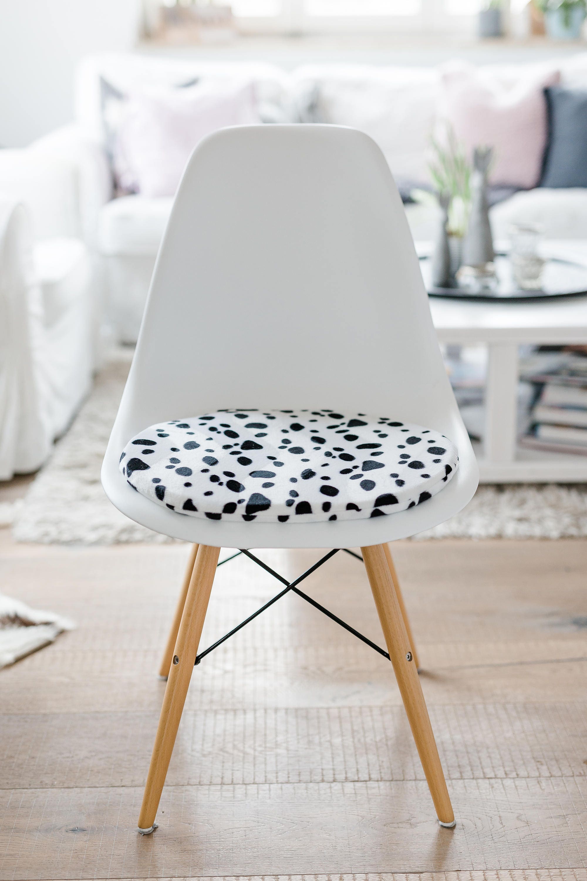 Seat cushion for Eames chair in Dalmatinerfell Optics Etsy