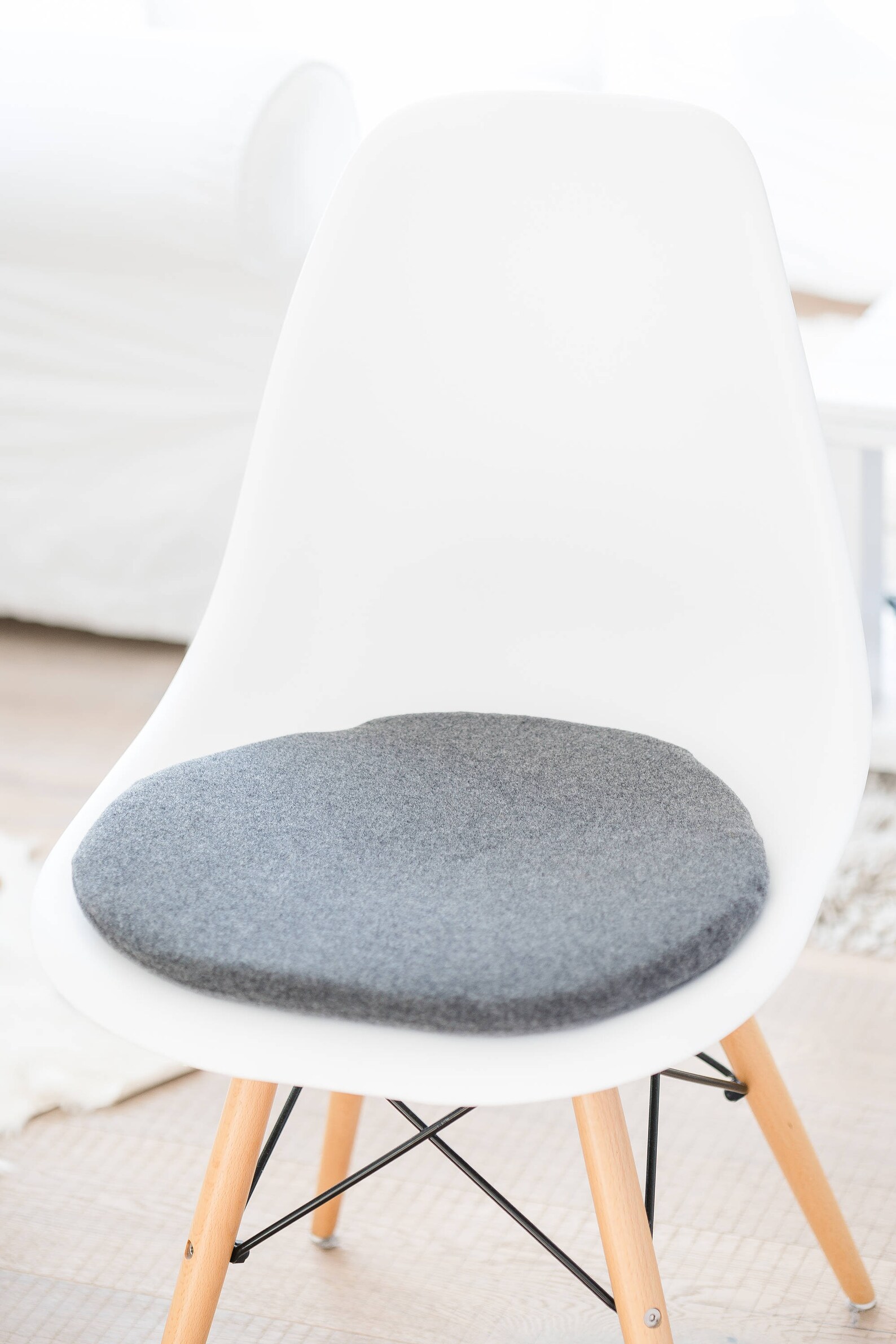 Seat cushion for Eames chair in grey with cashmere Etsy
