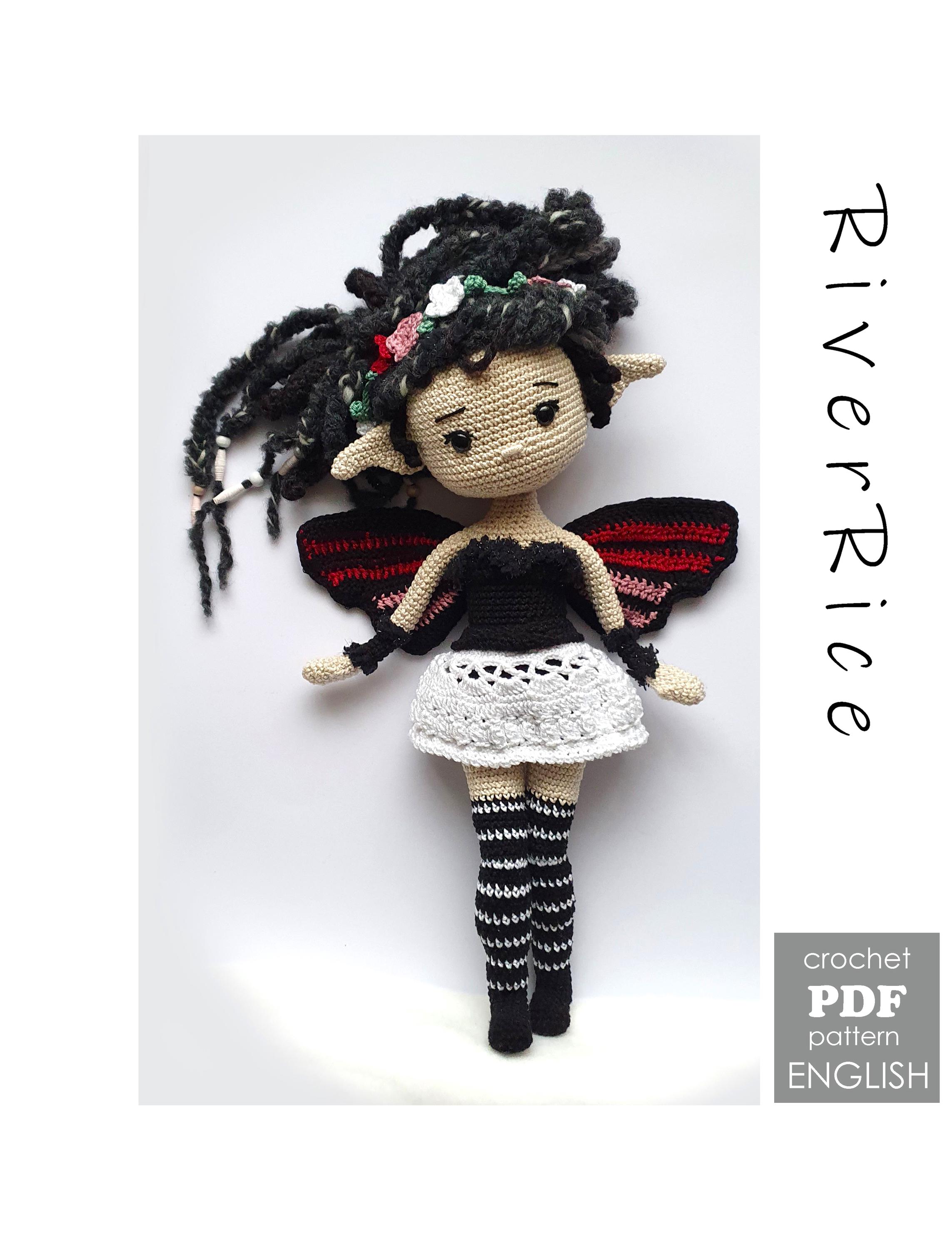 15 Fascinating Crochet Art Dolls and Figures 18 Crochet Pattern Fairy Abbie, Doll and Clothes