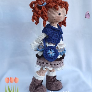crochet pattern Gabriëlla, pattern includes doll, clothes and bag. This crochet pattern is available in ENGLISH using American terms zdjęcie 7
