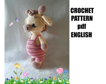 Crochet pattern Jip giraffe. This crochet pattern is available in ENGLISH  (using American terms)