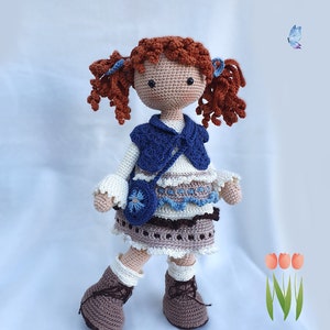 crochet pattern Gabriëlla, pattern includes doll, clothes and bag. This crochet pattern is available in ENGLISH using American terms zdjęcie 10