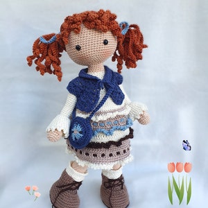 crochet pattern Gabriëlla, pattern includes doll, clothes and bag. This crochet pattern is available in ENGLISH using American terms zdjęcie 4