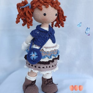 crochet pattern Gabriëlla, pattern includes doll, clothes and bag. This crochet pattern is available in ENGLISH using American terms zdjęcie 3