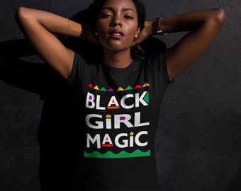 BLM - Black Girl Magic 90's Edition Shirt - Black Short Sleeve