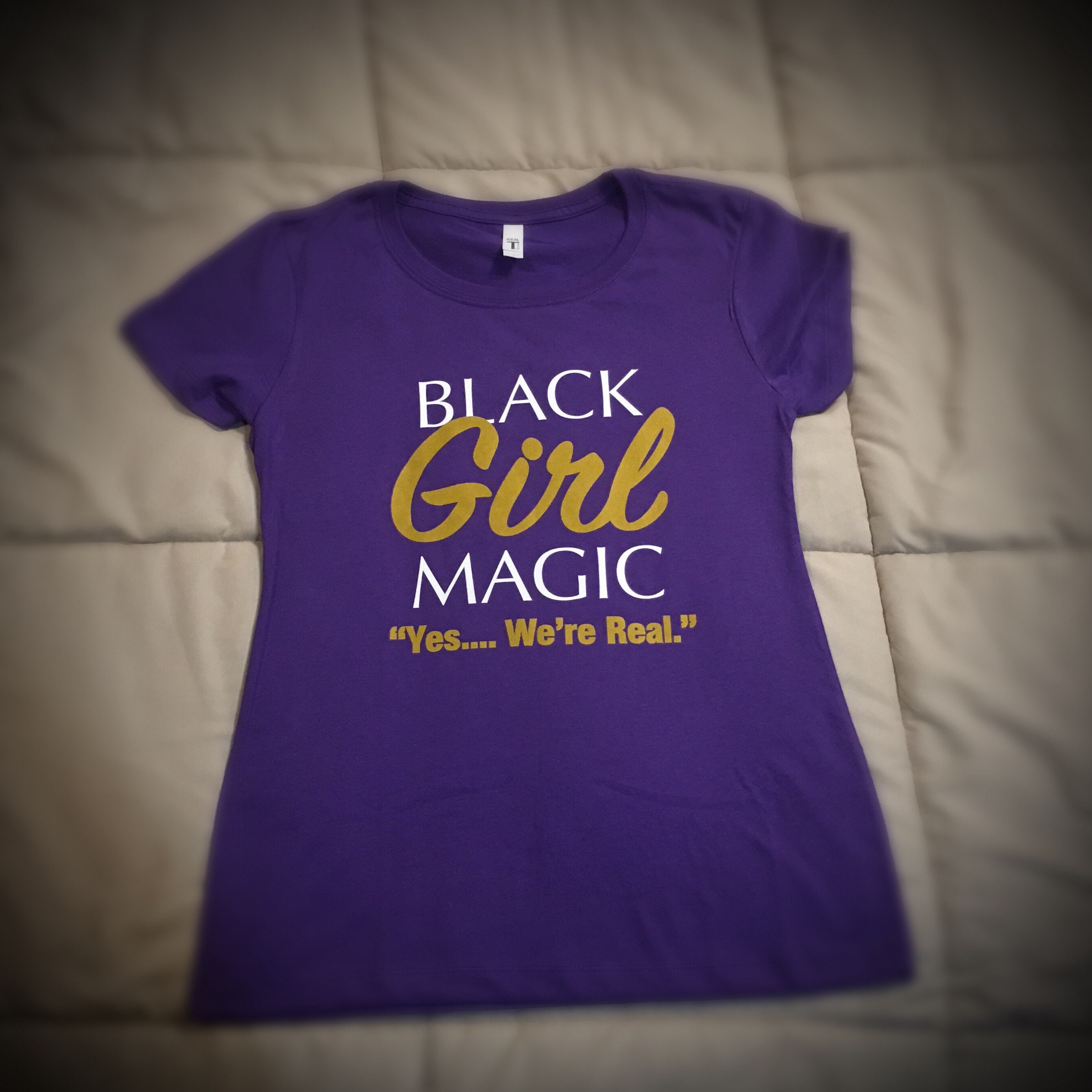 Black Girl Magic Purple and Gold TShirt Etsy