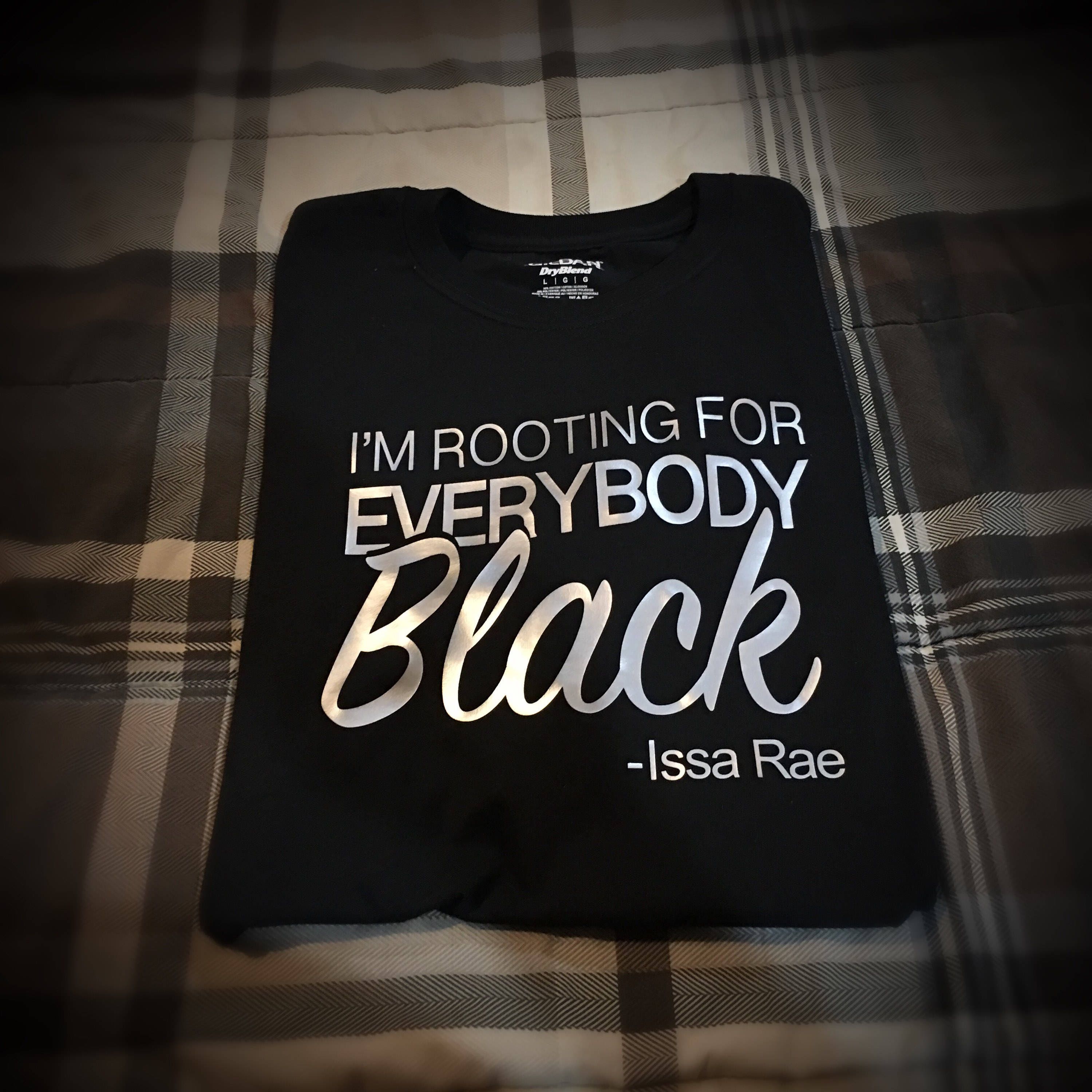 I'm Rooting for Everybody Black Shirt, Melanin Pride Tee