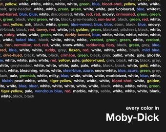 Every Color in Moby-Dick (Poster)