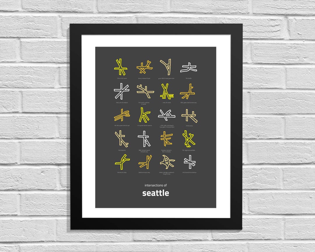 Intersections of Seattle - Etsy