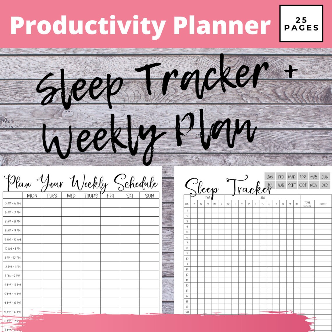 Productivity Packet Productivity Planner Printable Planner Productivity Pack - Etsy