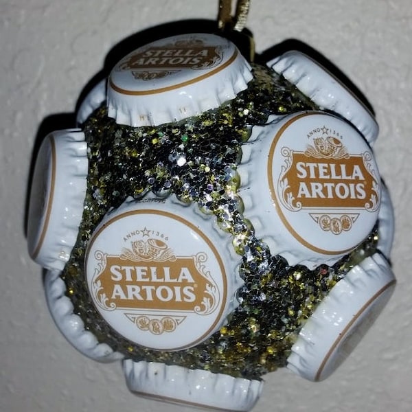 Stella Artois Beer Bottle Cap Christmas Ornament