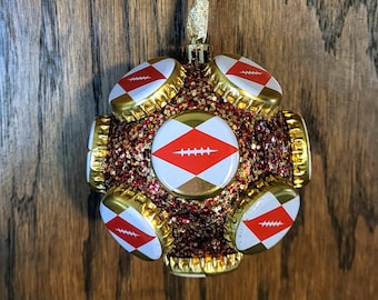 Grain Belt Football Beer Bottle Cap Christmas Ornament
