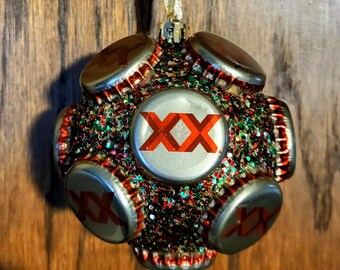 Dos Equis Beer Bottle Cap Christmas Ornament