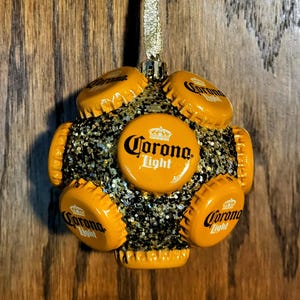 Corona Light Beer Bottle Cap Christmas Ornament